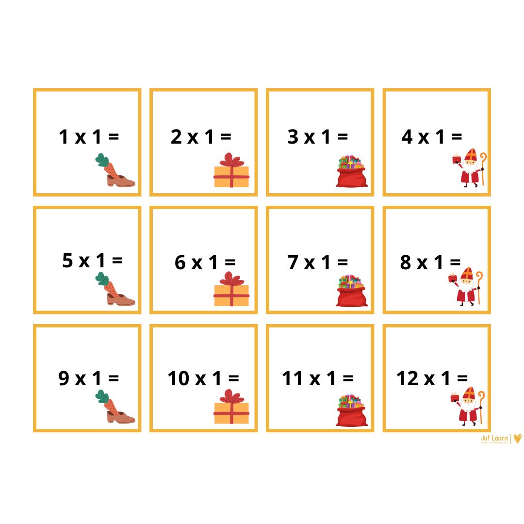 Tafelmemorie - Sinterklaas - download