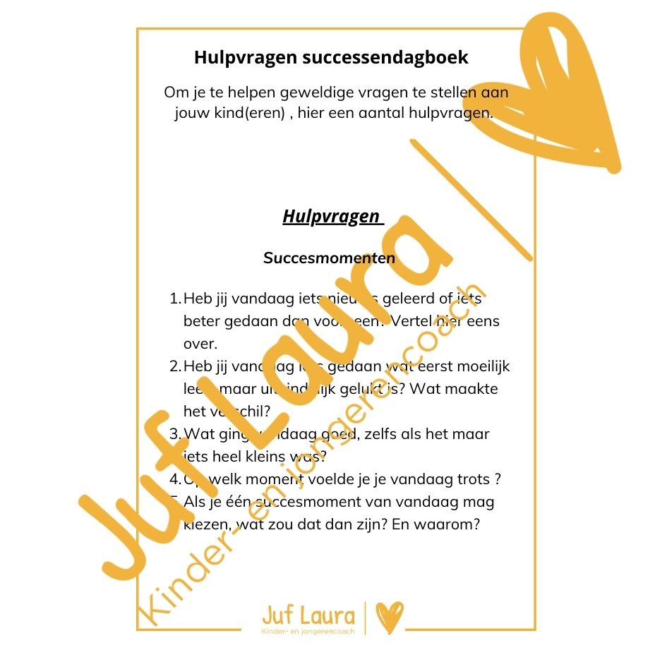 Hulpvragen - ondersteuning successendagboek