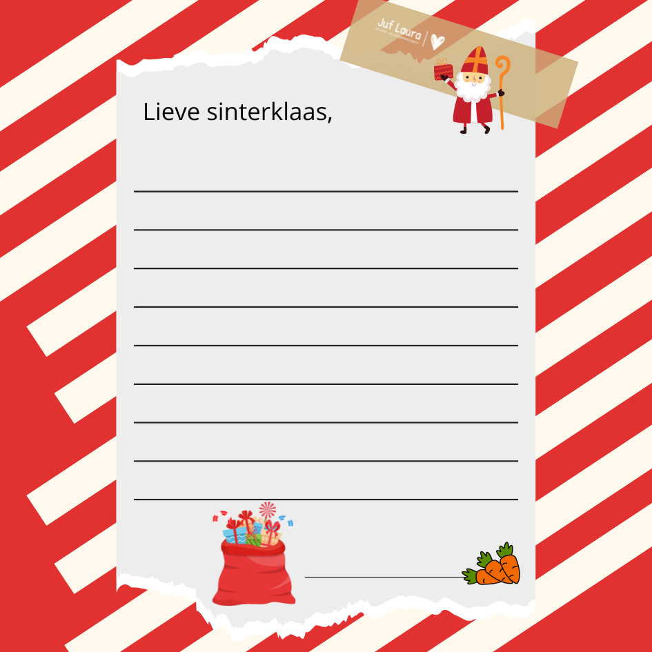 Schrijfpapier sinterklaas - download