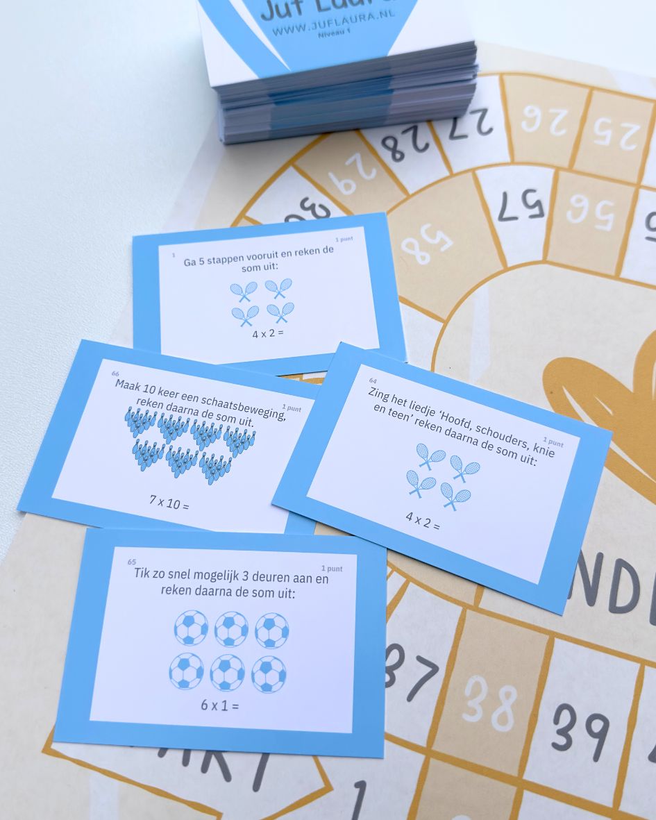 NIEUW! Samen rekenen, samen bewegen! - compleet pakket met 4 niveaus - Afbeelding 2